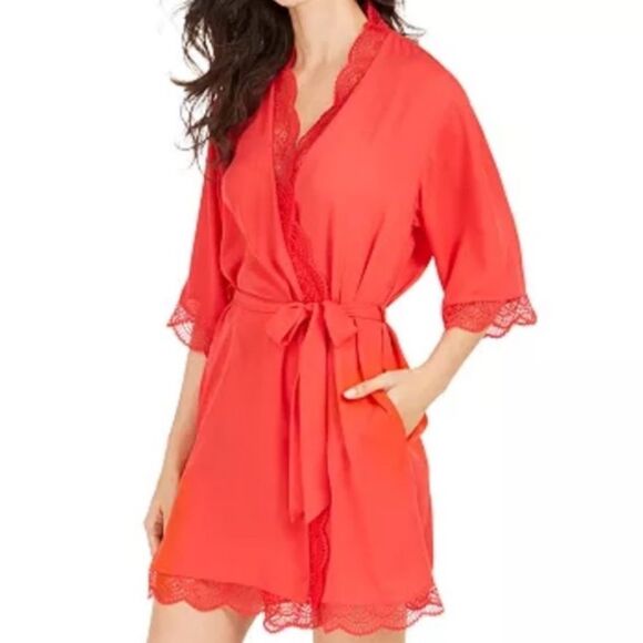 INC Lace Trim Robe - Picture 2 of 4